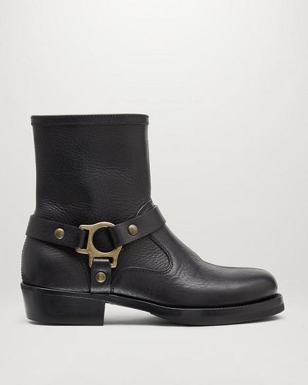 Bottes Belstaff Femme Hard Rider Noir Cuir France UZ9268154